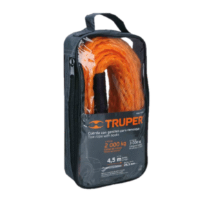 Cuerda con ganchos para remolque 27 mm x 4.5 m TRUPER 18346
