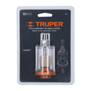 Filtro separador de agua y aceite 1/4" NPT TRUPER 19027