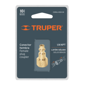 Conector rápido de latón hembra TRUPER 19082