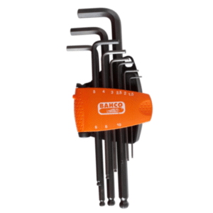 Juego llaves allen con bola, largas mm 9pz BAHCO BE-9588
