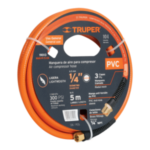 Manguera PVC para compresora 1/4" x 5m TRUPER 19013