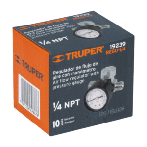 Regulador de flujo de aire con manómetro TRUPER 19239